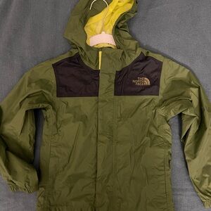 The North Face Kids Olive and Black Raincoat XXS ( 5 )